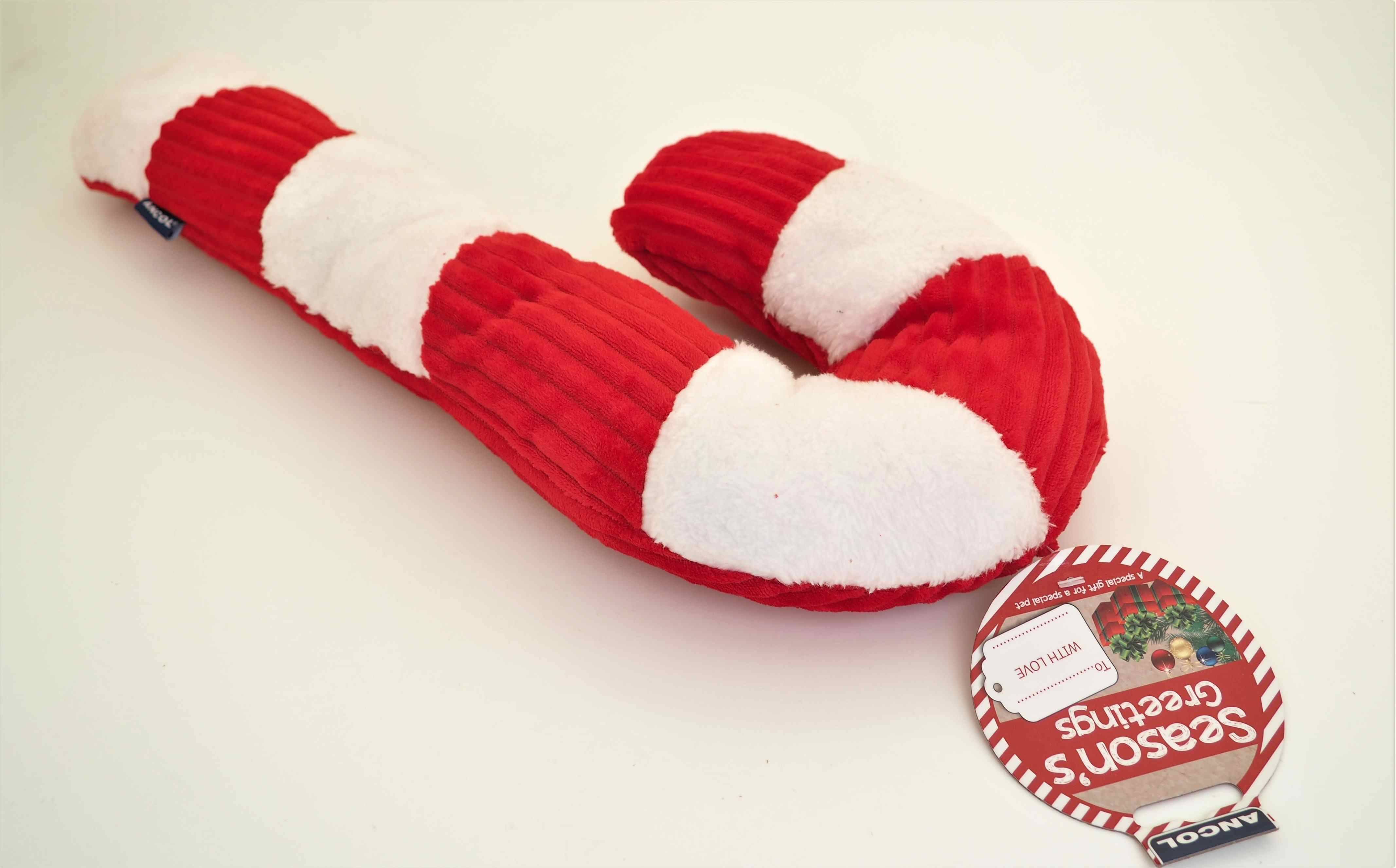 Giant Squeaky Candy Cane Dog Toy Meadow Croft