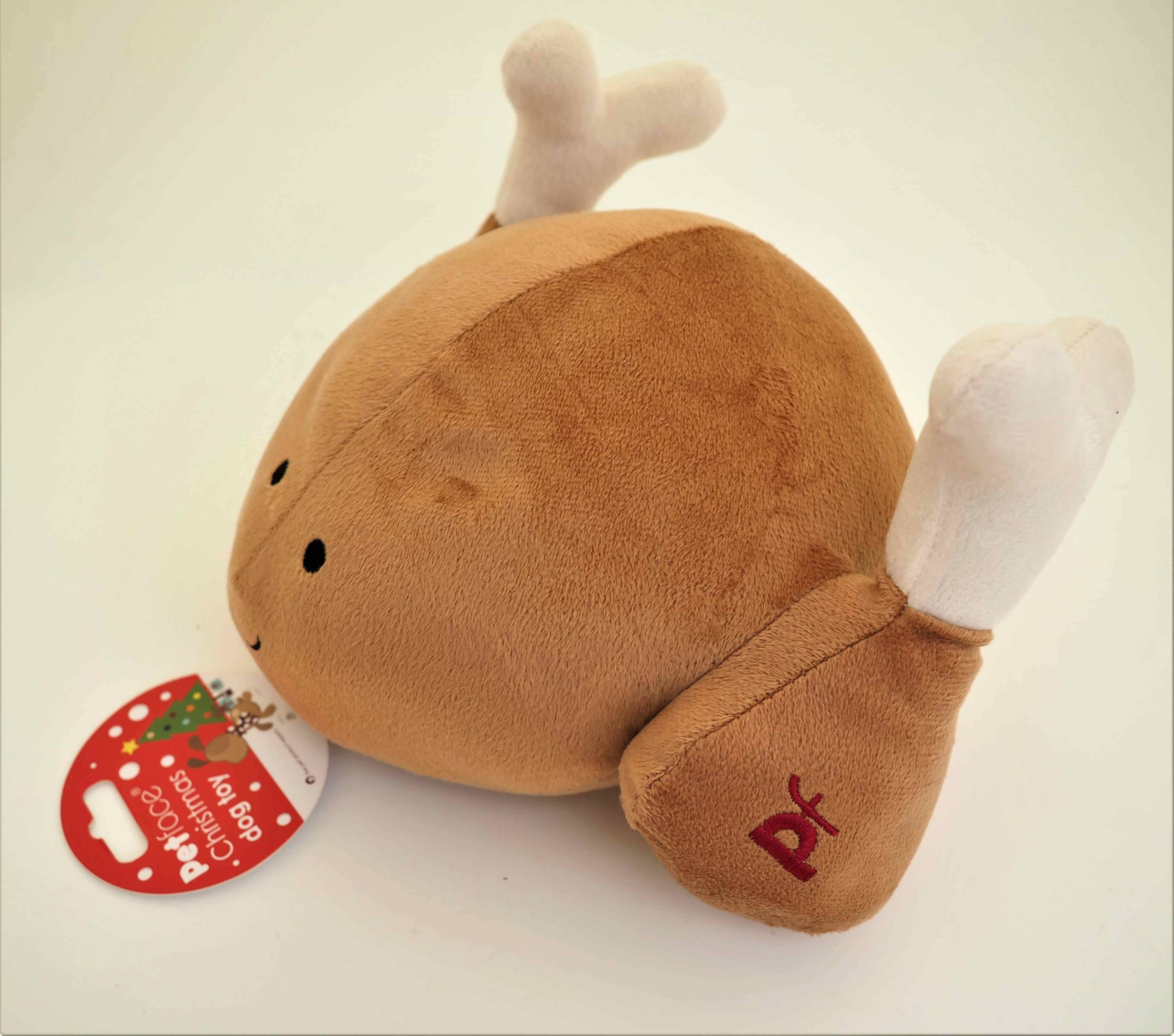 Petface Plush Turkey Squeak Dog Toy Large Meadow Croft